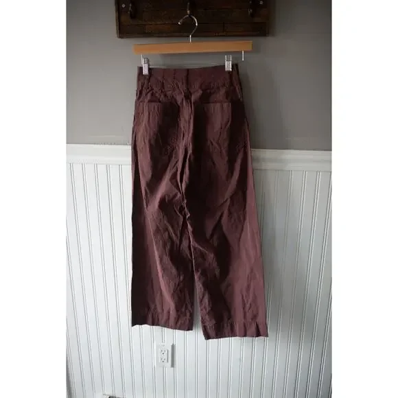 Anthropologie The Colette Cropped Wide-Leg Pants Magic Fabric 25